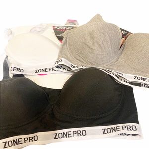 Zone Pro Padded Sports Bra Bundle NWT